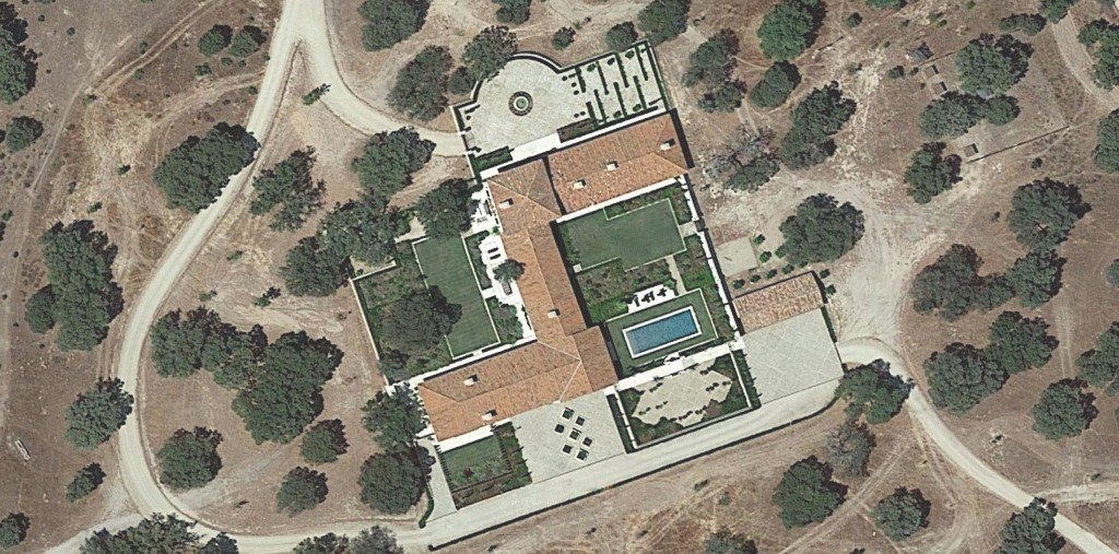 Ortofoto aérea de finca para planificación técnica de obra