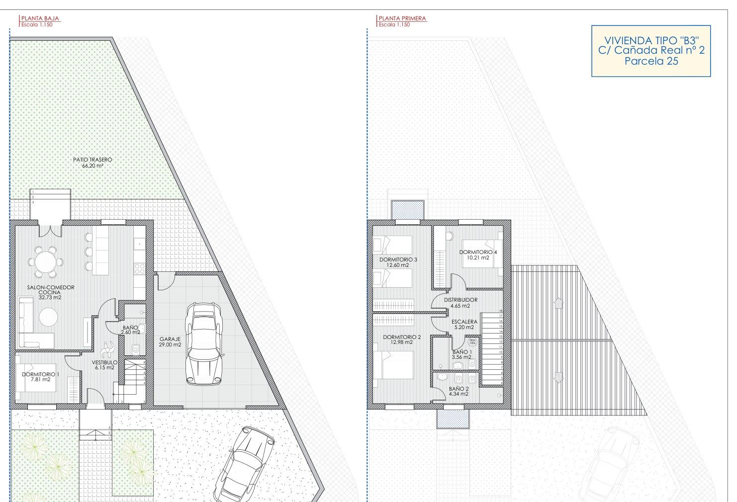 Plantas vivienda tipo B3